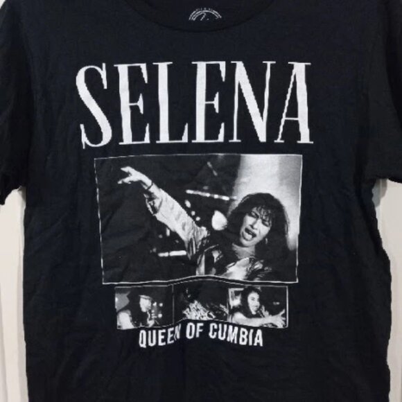 Salena T-Shirt Womens Size M Short Sleeve Graphic Black - Picture 2 of 3